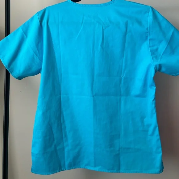 WonderWink Women’s Scrub Top Blue V-Neck Small Medical Nursing NWOT - Picture 4 of 6